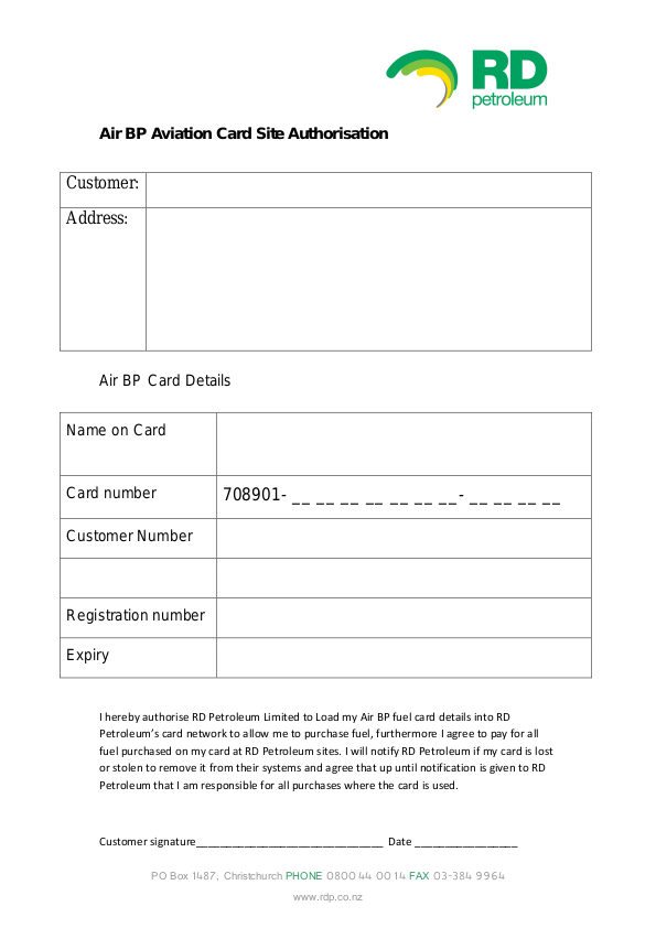 RDP+Aviation+ +BP+Site+Card+Form 1